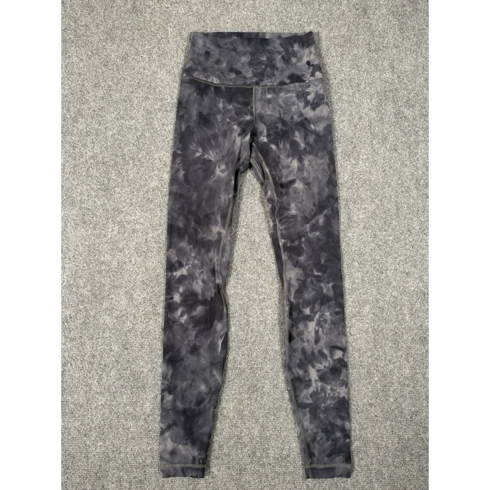 Lululemon Align Leggings Womens 4 Gray Dye High Rise Yoga Pants Gym Training 28"